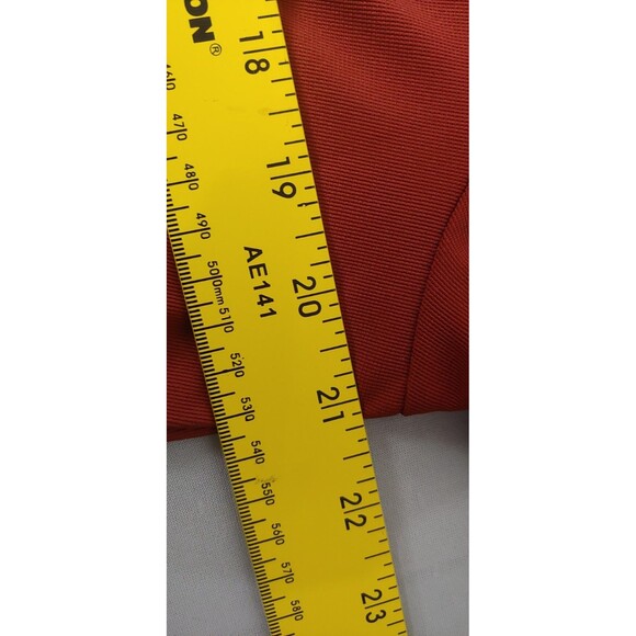 Boston Proper Orange Blouse Women's XL Criss Cross Neck Stretch 3/4 Sleeve - Picture 8 of 11